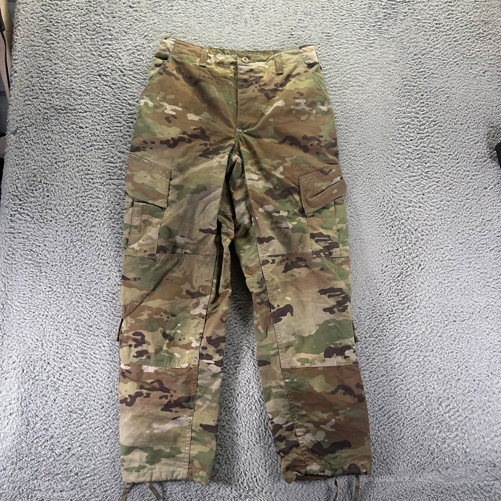 US Army Pant Unisex S(30x32) Brown Camouflage Cotton Ripstop Cargo Straight Leg